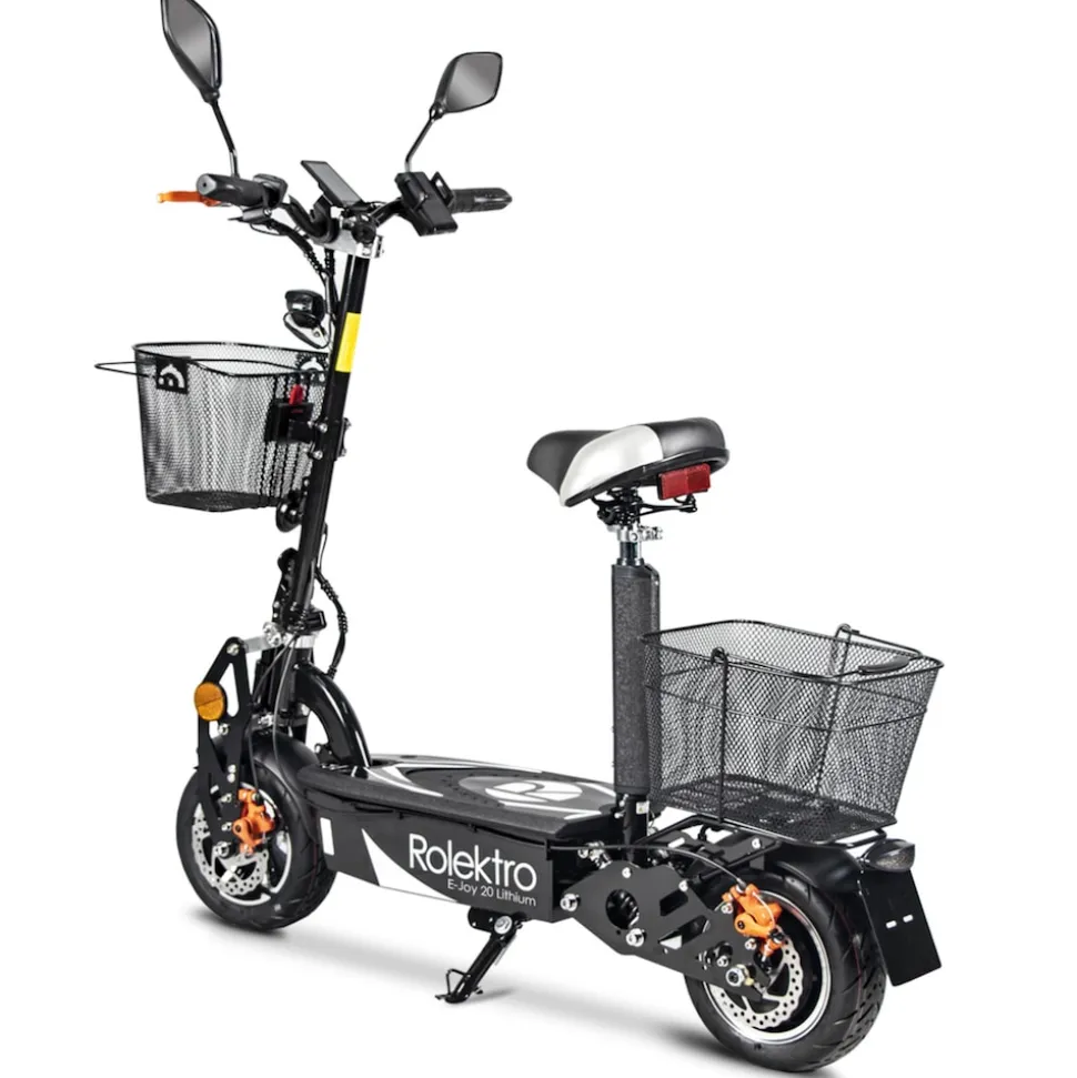 Rolektro, E-Joy Elektro-Scooter 20 Lithium, Schwarz, 36V-20AH Akku, 500 Watt