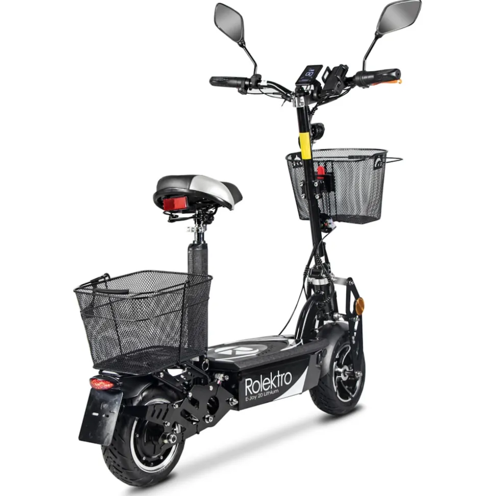 Rolektro, E-Joy Elektro-Scooter 20 Lithium, Schwarz, 36V-20AH Akku, 500 Watt
