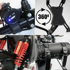 Rolektro Elektroroller E-Chopper 45 km/h mit zwei Akkus