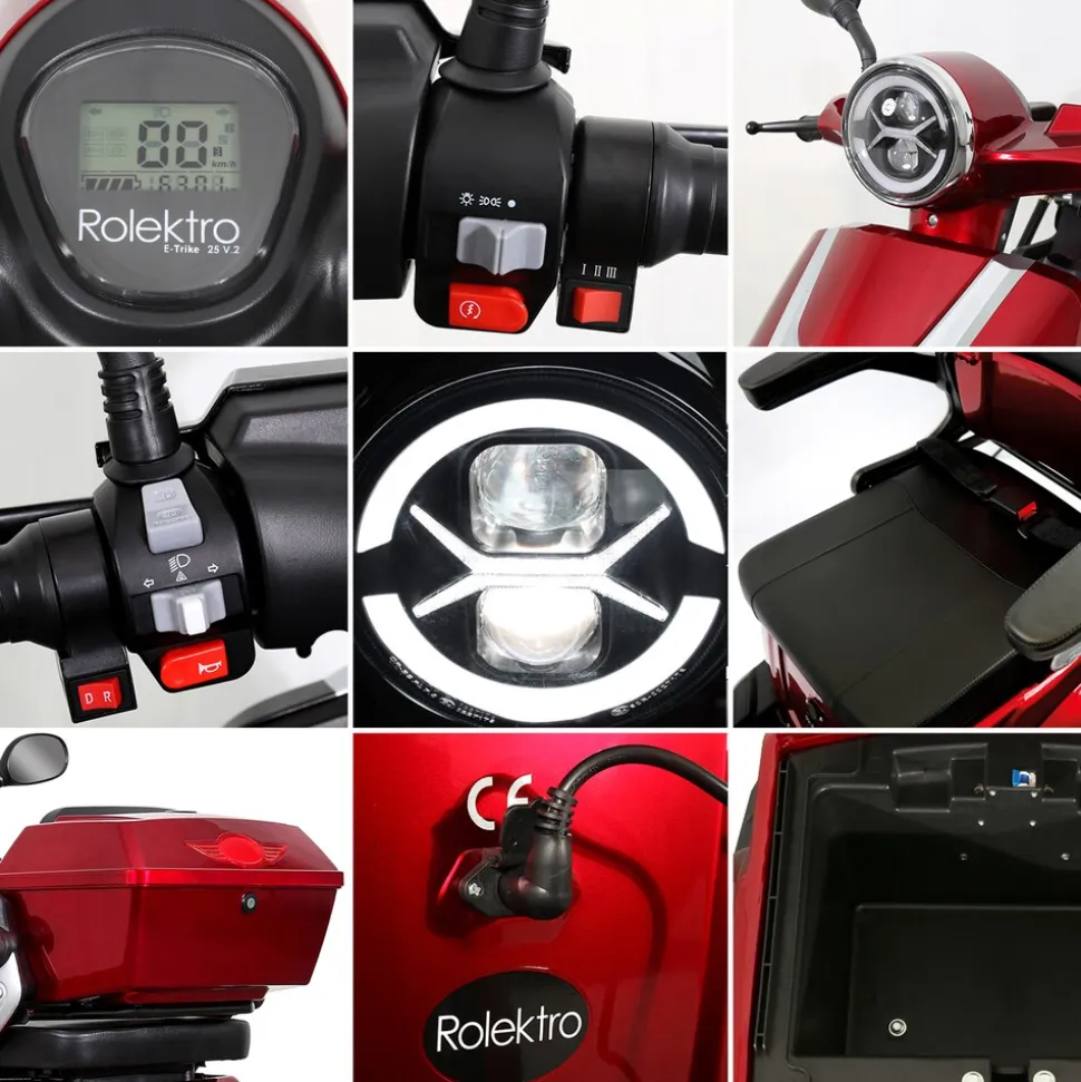 Rolektro E-Trike 25, V.2 in Rot