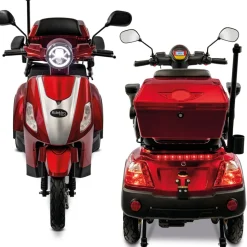 Rolektro, E-Trike 15 V.3 Lithium, Rot, 60-30AH Akku, 1000 Watt