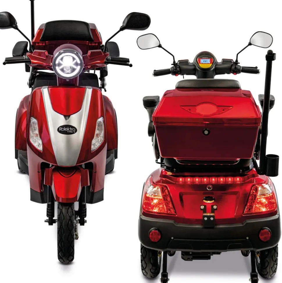 Rolektro, E-Trike 15 V.3 Lithium, Rot, 60-30AH Akku, 1000 Watt