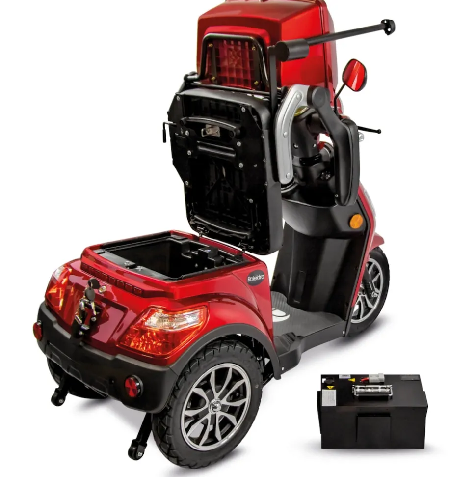 Rolektro, E-Trike 15 V.3 Lithium, Rot, 60-30AH Akku, 1000 Watt