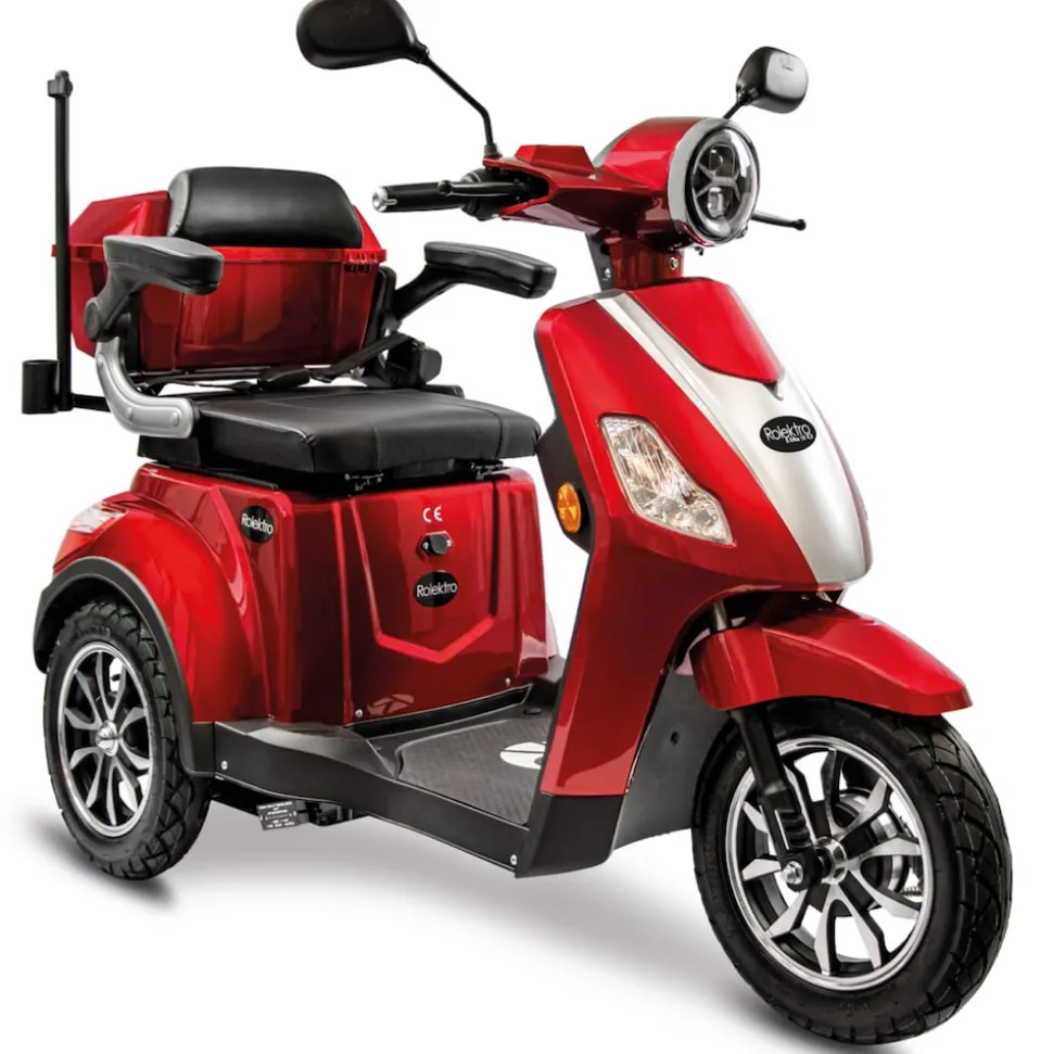 Rolektro, E-Trike 15 V.3 Lithium, Rot, 60-30AH Akku, 1000 Watt