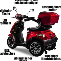Rolektro E-Trike 25, V.3, Rot
