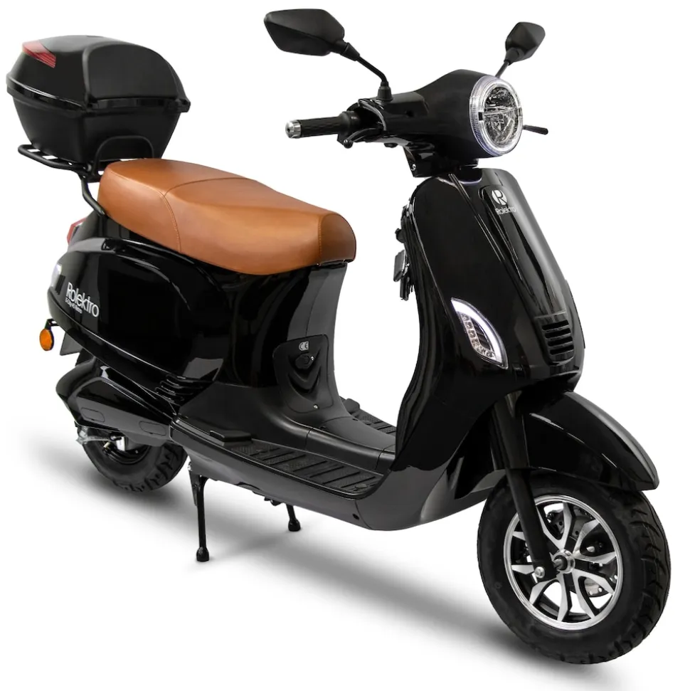Rolektro, Retro 45 E-Roller, Lithium, V.2021, Schwarz, 60V-27,5Ah Akku, 2000 Watt