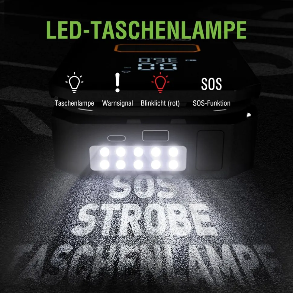 SachsenRAD Air Power Start Luftkompressor mit Auto-Starthilfe und Powerbank