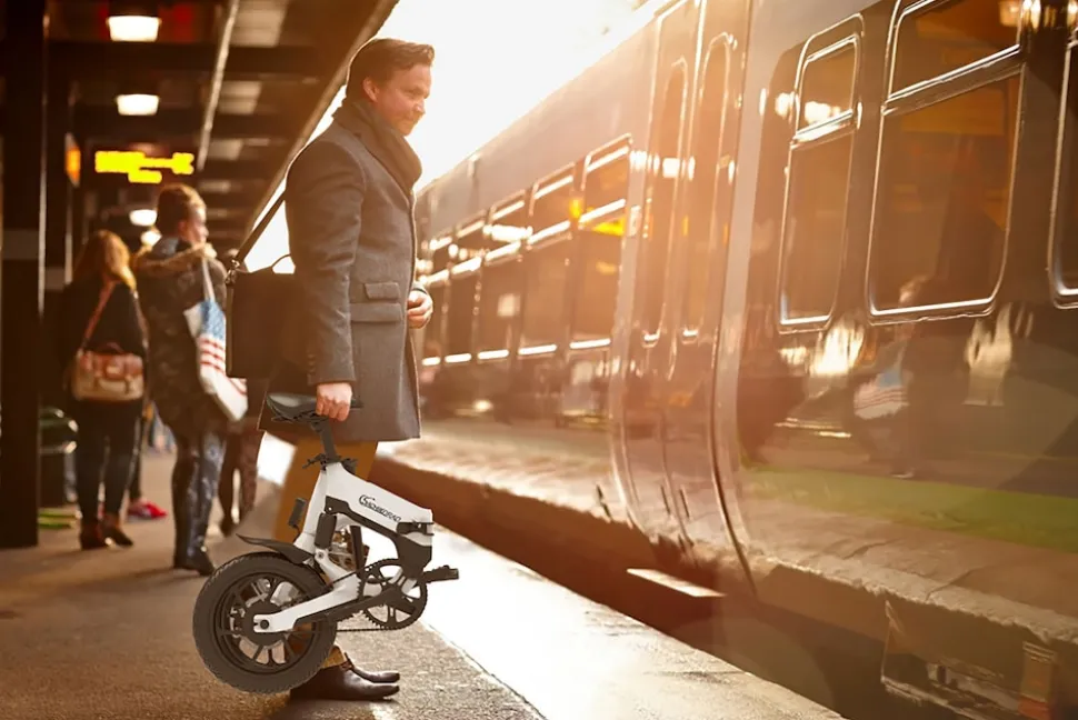 SachsenRAD E-Faltrad F12 Klapprad Ebike Elektrofahrrad Titansilber 16 Zoll