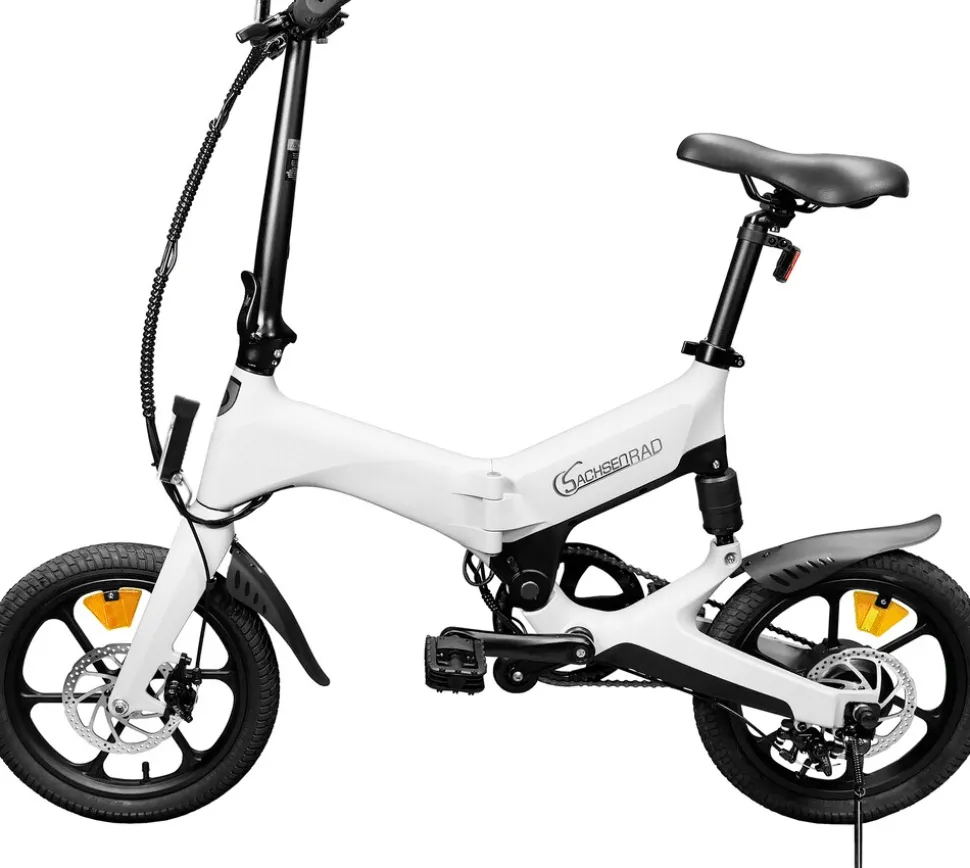 SachsenRAD E-Faltrad F12 Klapprad Ebike Elektrofahrrad Titansilber 16 Zoll