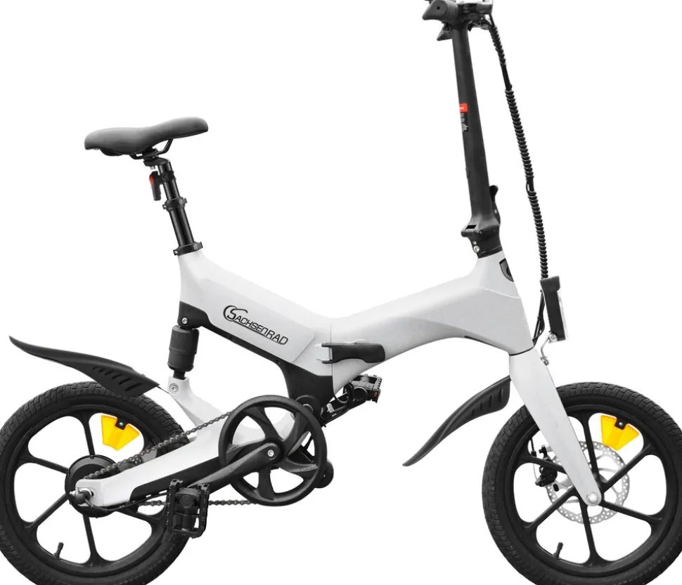 SachsenRAD E-Faltrad F12 Klapprad Ebike Elektrofahrrad Space Grau 16 Zoll