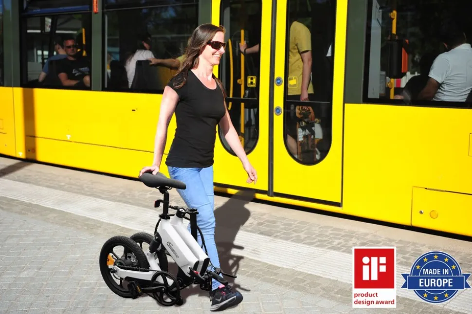 SachsenRAD E-Faltrad F12 Klapprad Ebike Elektrofahrrad Space Grau 16 Zoll