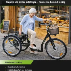 SachsenRAD E-Lastenrad T3A Trio II faltbar mit Alarmanlage