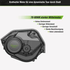 SachsenRAD E-SUV CityBike C5 Centro mit Diebstahlsicherung schwarz