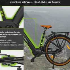 SachsenRAD E-SUV CityBike C5 Centro mit Diebstahlsicherung schwarz