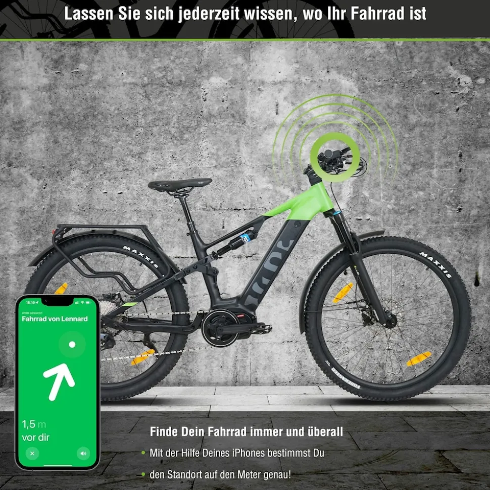 SachsenRAD E-SUV M5T Centro 29" für Berge, Gelände und Stadt, mit AppleFindMy