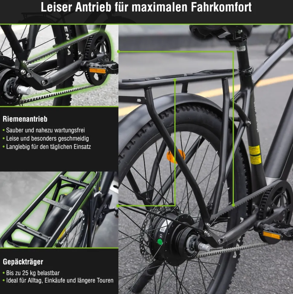 SachsenRAD E-Trekking Bike R8R Flex III für On- und Offroad schwarz