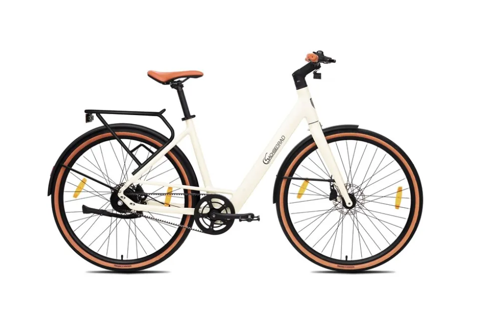 SachsenRAD Urban City E-Bike C3V Roma II in Mamorweiss mit Riemenantrieb