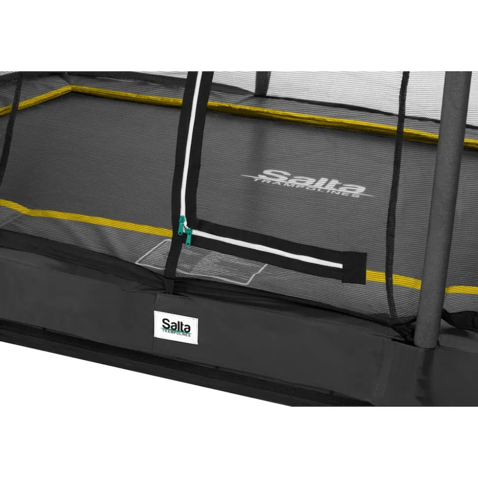 Salta Trampoline - Comfort Edition Ground- rechteckig - 214 x 153cm - Schutzrand Schwarz