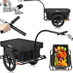 SAMAX Lastenanhänger / Fahrradanhänger 90 Liter / 80 Kg mit Kupplung - Mountain
