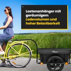SAMAX Lastenanhänger / Fahrradanhänger 90 Liter / 80 Kg mit Kupplung - Mountain