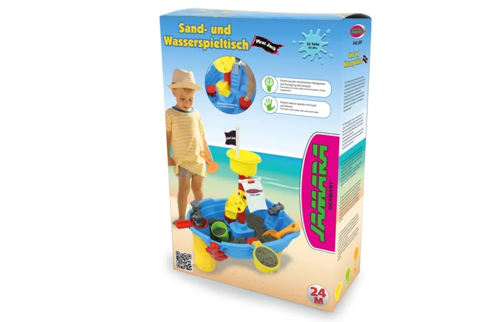 Sand- und Wasserspieltisch Pirat Jack 21 Teile
