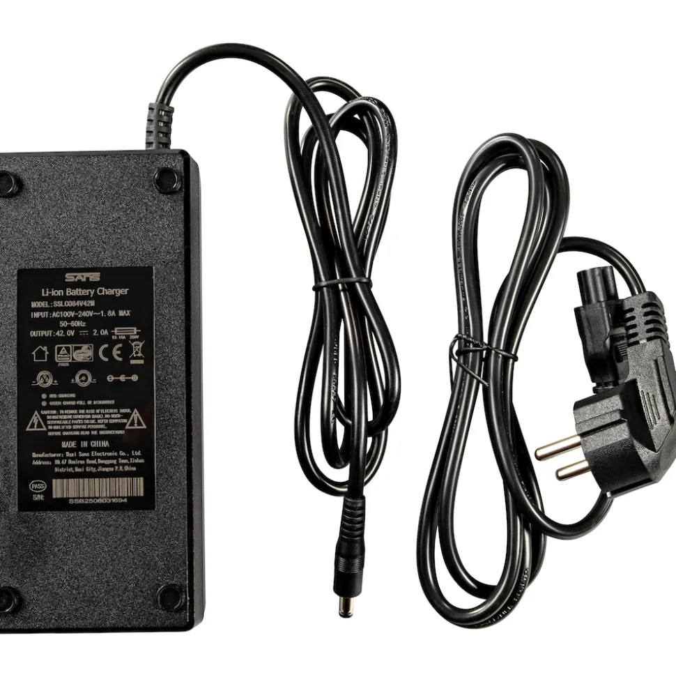 Sans SSLC084V42M Ladegerät Akku E Bike Fahrrad Lithium-Ionen Batterien 42V Koax Fahrradakku Ladegerät Netzstecker