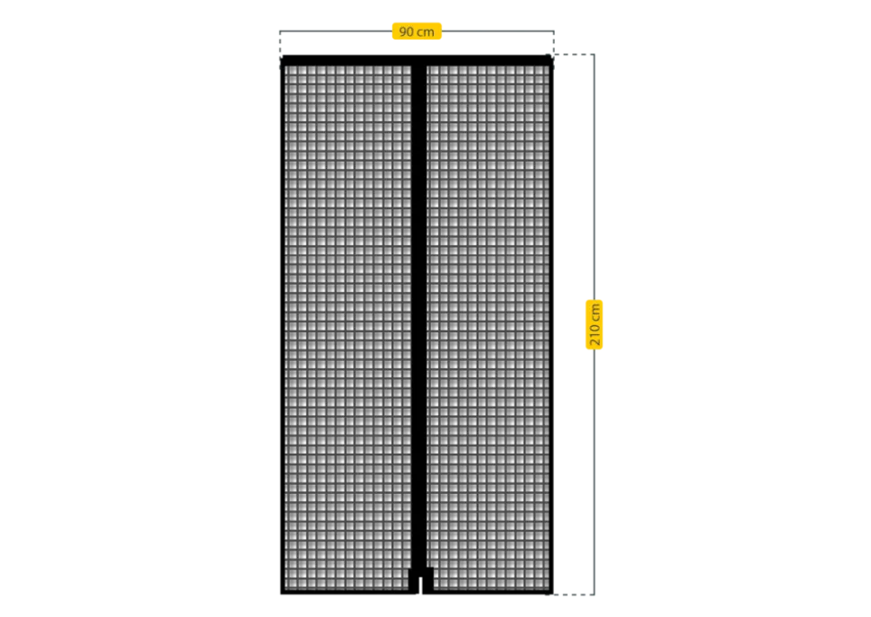Schellenberg Fliegengitter-Magnetvorhang, 90 x 210 cm, anthrazit