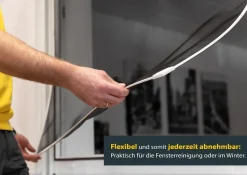 Schellenberg Fliegengitter-Magnetrahmen mit Fiberglasgewebe, weiß, 100 x 120 cm