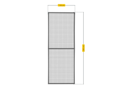 Schellenberg Fliegengitter für bodentiefe Fenster Premium, anthrazit, 120 x 240 cm