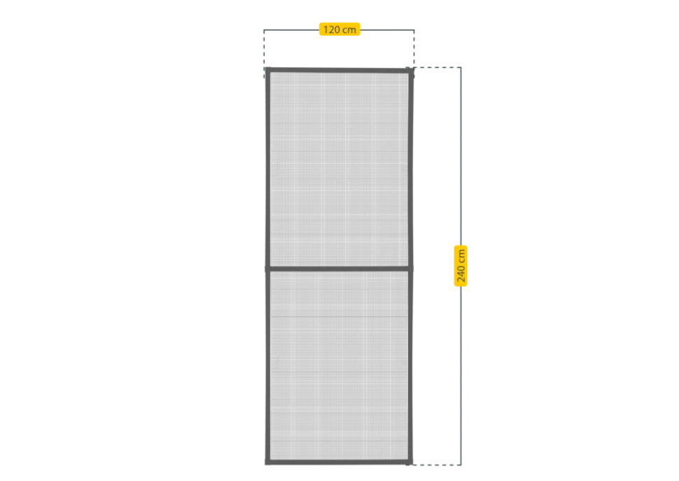 Schellenberg Fliegengitter für bodentiefe Fenster Premium, anthrazit, 120 x 240 cm