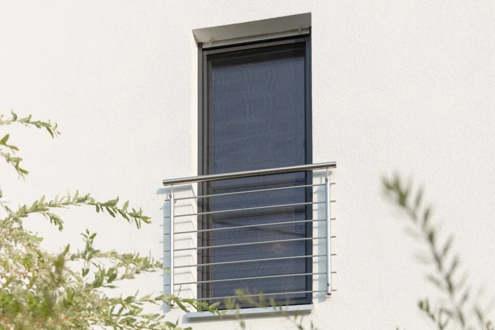 Schellenberg Fliegengitter für bodentiefe Fenster Premium, anthrazit, 120 x 240 cm