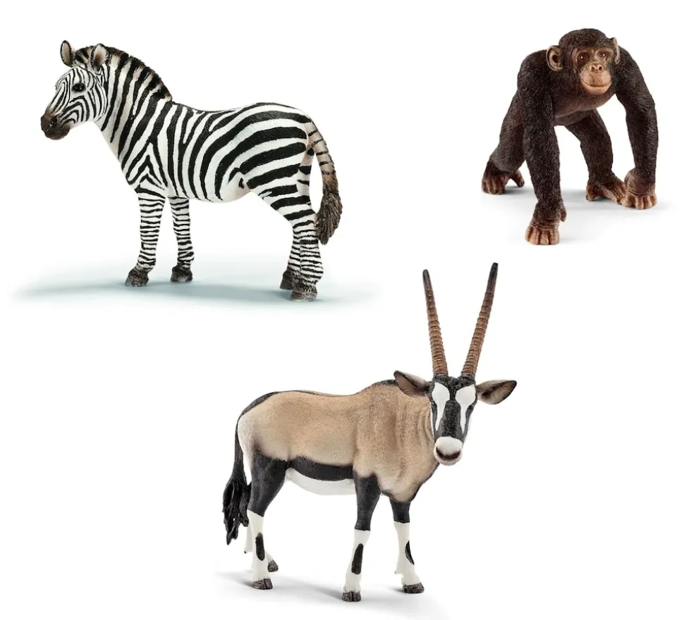 Schleich - Tierfiguren - Afrika-Set mit 12 Tieren Sammelfiguren Spielfiguren