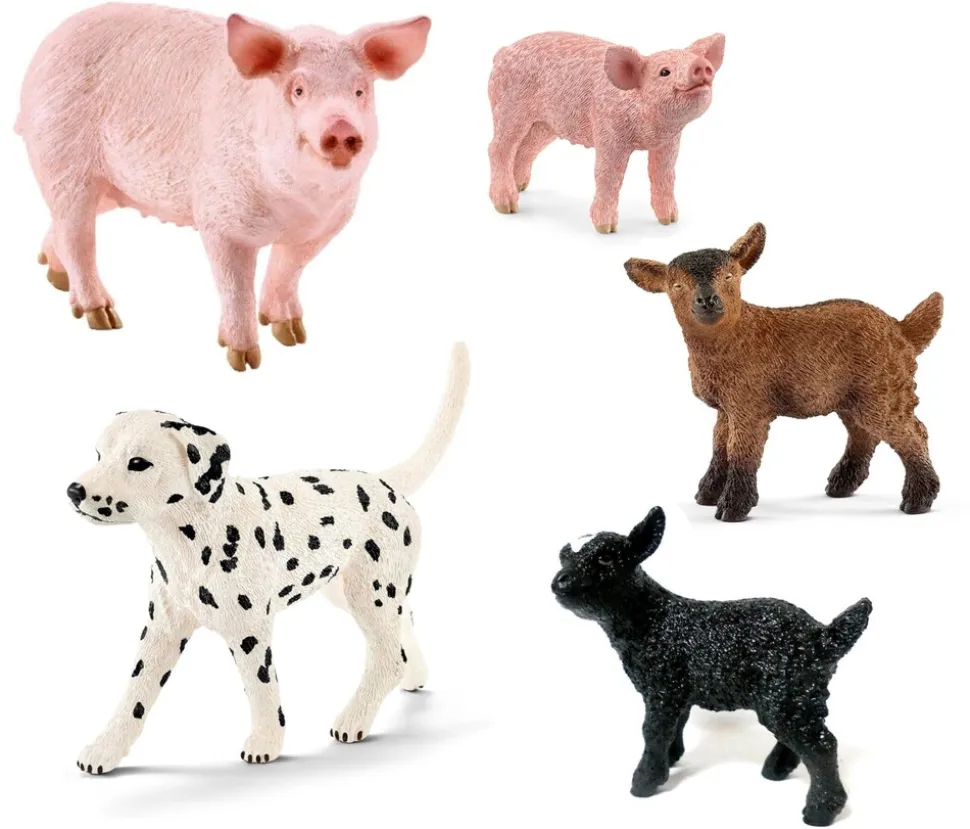 Schleich - Tierfiguren - Bauernhof-Set mit 15 Tieren Sammelfiguren Spielfiguren