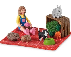 Schleich 72160 - Tierfiguren Farm World - Picknick mit kleinen Haustieren