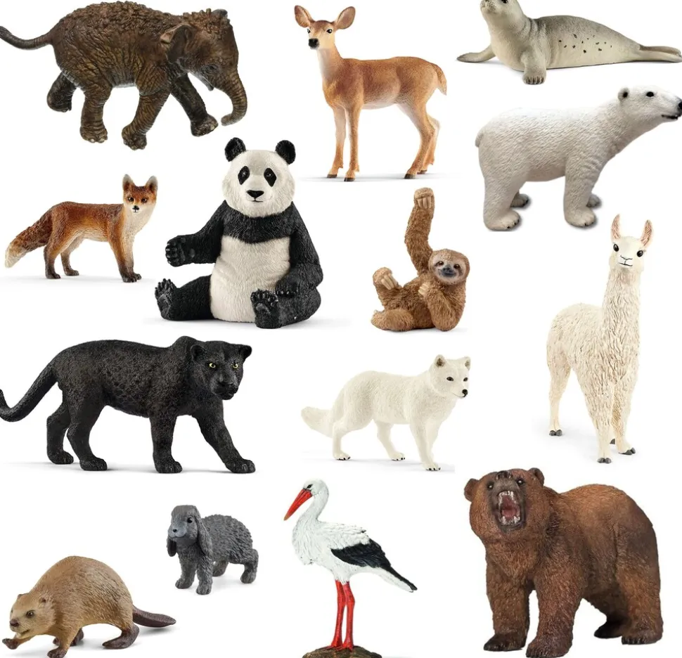 Schleich - Tierfiguren - wilde Tiere der Welt 14-teilig