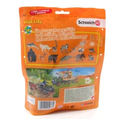 Schleich 10152270 - Wild Life - Überraschungstüte, 3 Wilde Tiere (Serie 4) Tüte Tierwelt