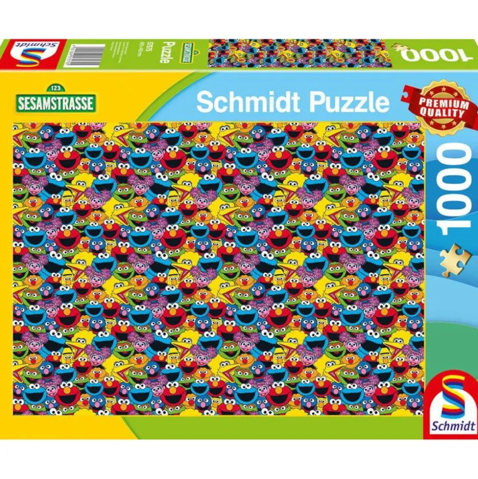 Schmidt Sesamstraße Puzzle 1000 Teile Wer wie was Nostalgie Puzzle Erwachsene