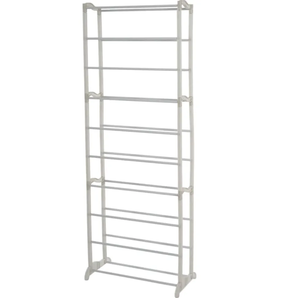 Schuhschrank Campingschrank Faltschrank Stoff 140x52x18cm creme