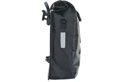 Seitenpacktasche, 100 % wasserdicht, reflektierende Elemente, robustes und langlebiges Material, Volumen: 20 Liter, Farbe: schwarz
