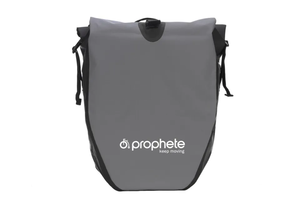Seitenpacktasche, 100 % wasserdicht, reflektierende Elemente, mit Tragegriff, Volumen: 20 Liter, Farbe: grau