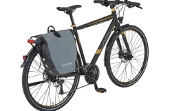 Seitenpacktasche, 100 % wasserdicht, reflektierende Elemente, mit Tragegriff, Volumen: 20 Liter, Farbe: grau