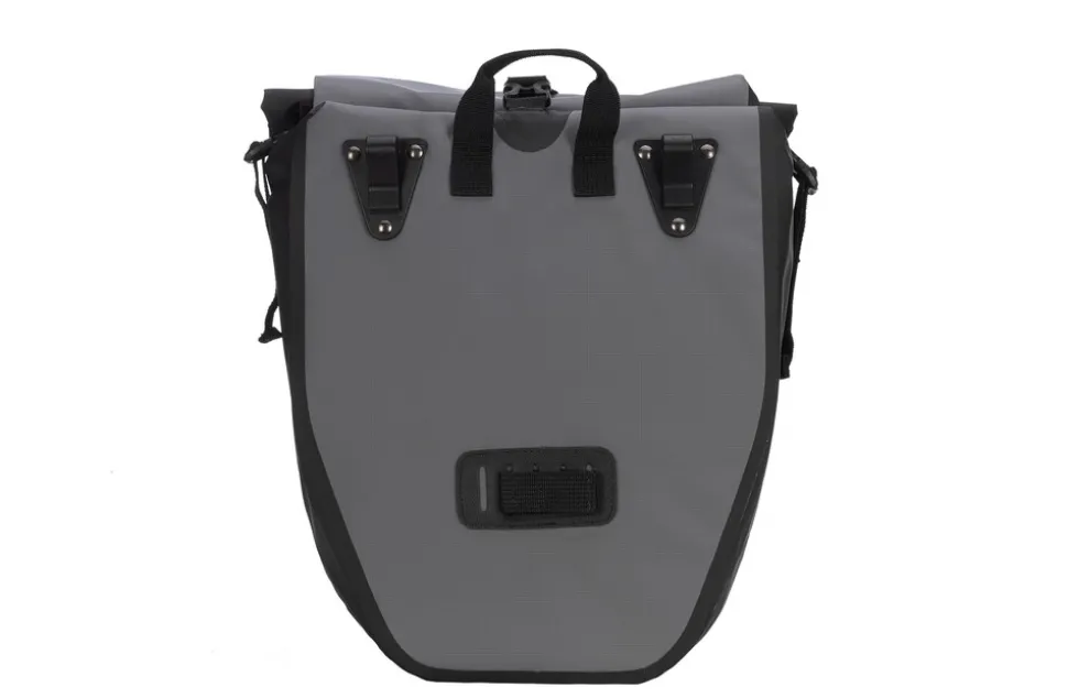 Seitenpacktasche, 100 % wasserdicht, reflektierende Elemente, mit Tragegriff, Volumen: 20 Liter, Farbe: grau