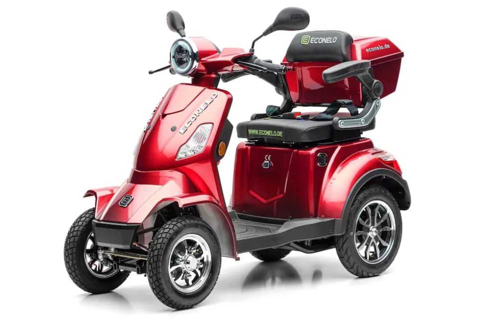 Seniorenmobil P4000, Blei-Akku, 25 km/h, 1000 Watt, Rot