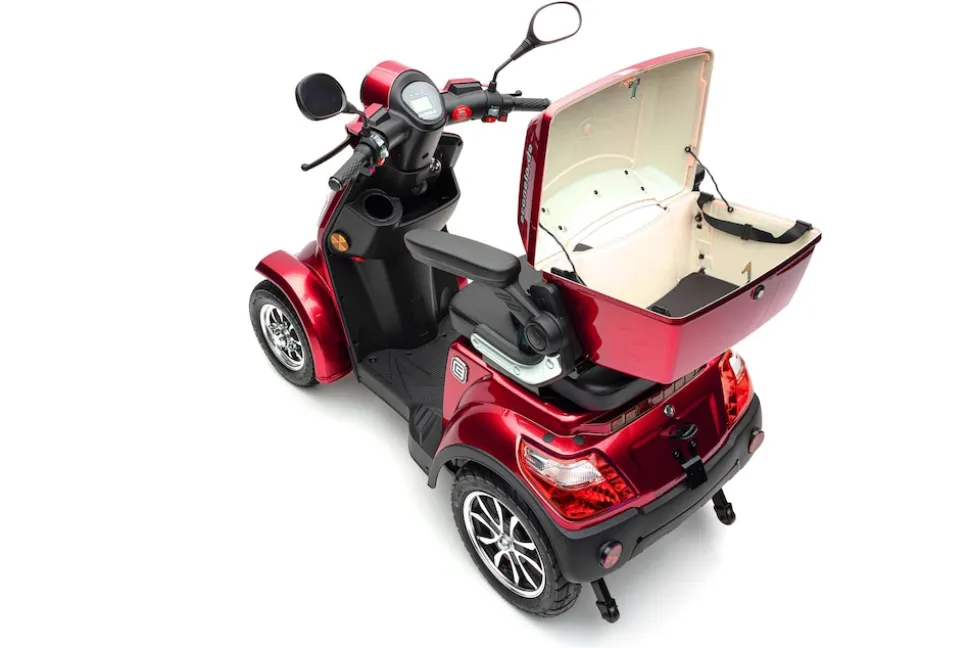 Seniorenmobil P4000, Blei-Akku, 25 km/h, 1000 Watt, Rot