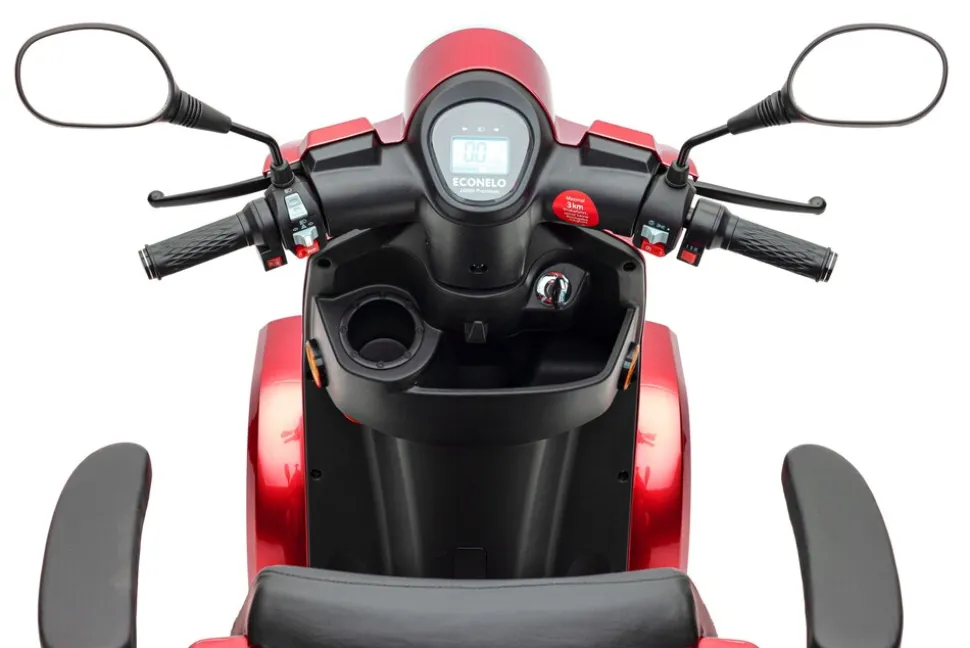 Seniorenmobil P4000, Blei-Akku, 25 km/h, 1000 Watt, Rot