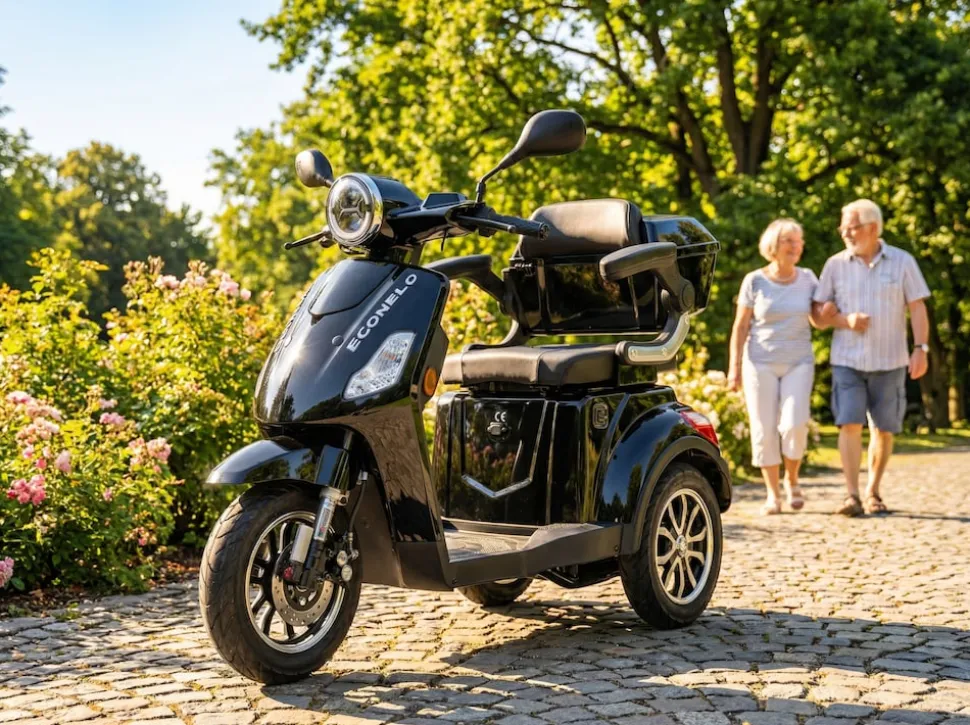 Seniorenmobil P1000, Lithium-Akku, 25 km/h, 1000 Watt, Schwarz