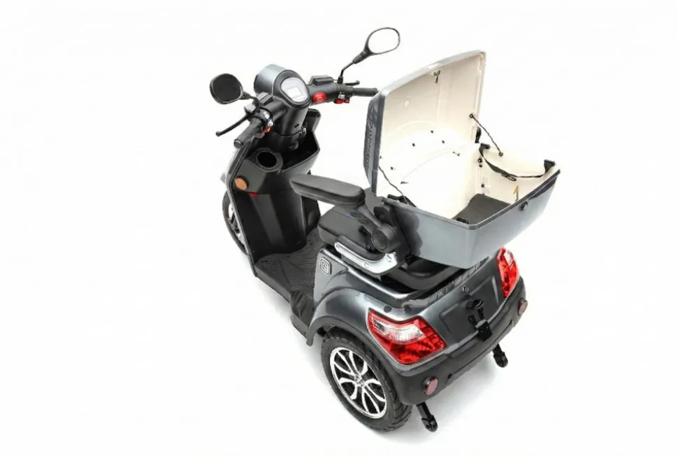 Seniorenmobil P1000, Lithium-Akku, 25 km/h, 1000 Watt, Grau