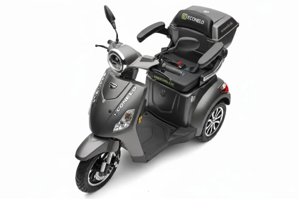 Seniorenmobil P1000, Lithium-Akku, 25 km/h, 1000 Watt, Grau