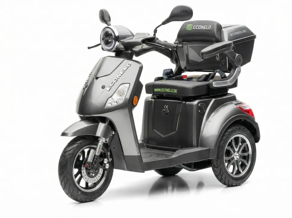 Seniorenmobil P1000, Lithium-Akku, 25 km/h, 1000 Watt, Grau