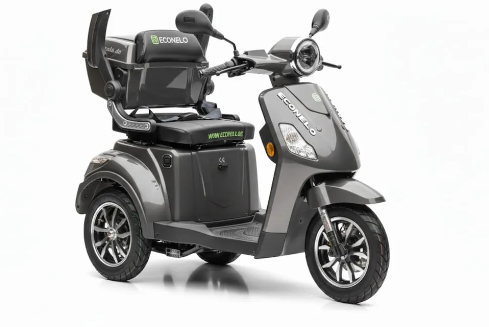 Seniorenmobil P1000, Lithium-Akku, 25 km/h, 1000 Watt, Grau